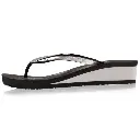Thongs femme tige paillettes talon 4cm ISOTONER 94612 - Noir Gris AAG