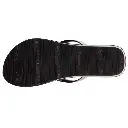 Thongs femme tige paillettes talon 4cm ISOTONER 94612 - Noir Gris AAG