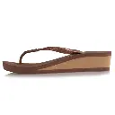 Thongs femme tige paillettes talon 4cm ISOTONER 94612 - Marron MAR