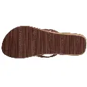 Thongs femme tige paillettes talon 4cm ISOTONER 94612 - Marron MAR