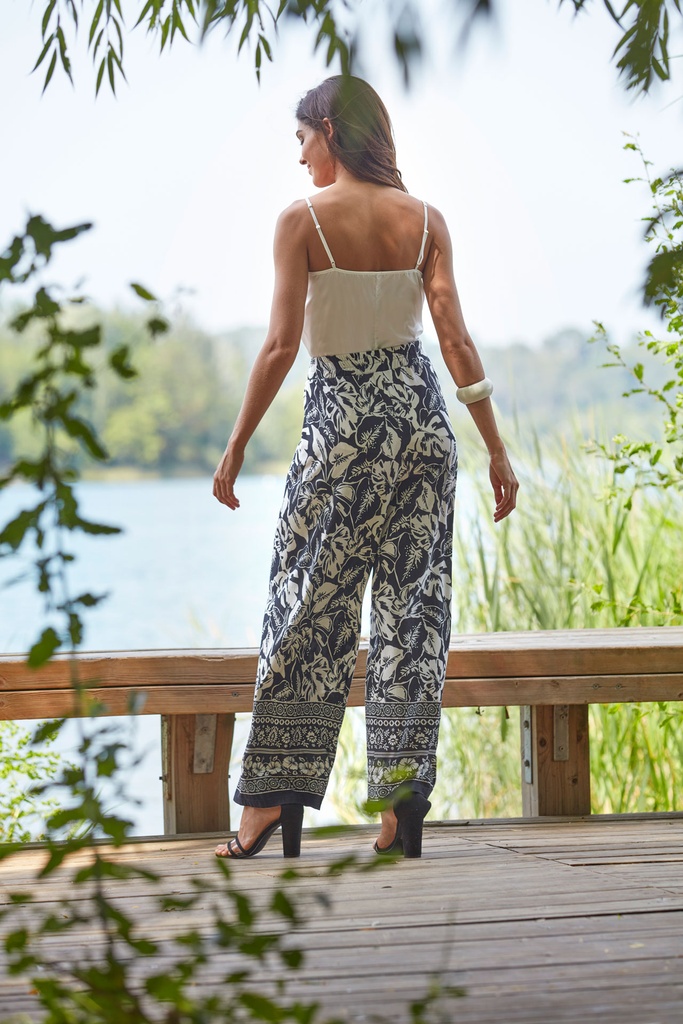 Pantalon Fluide JANIRA "Palazzo Paradise" 1025676 - Imprimé 971