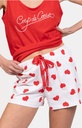 Pyjashort avec débardeur COUP DE COEUR 9EMICOEE25 - Blanc Rouge Coeur
