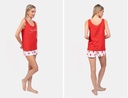 Pyjashort avec débardeur COUP DE COEUR 9EMICOEE25 - Blanc Rouge Coeur