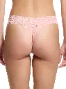 String dentelle stretch HANKY PANKY "Original Rise Thong" 4811P - Pretty In Peach Pink PNPP