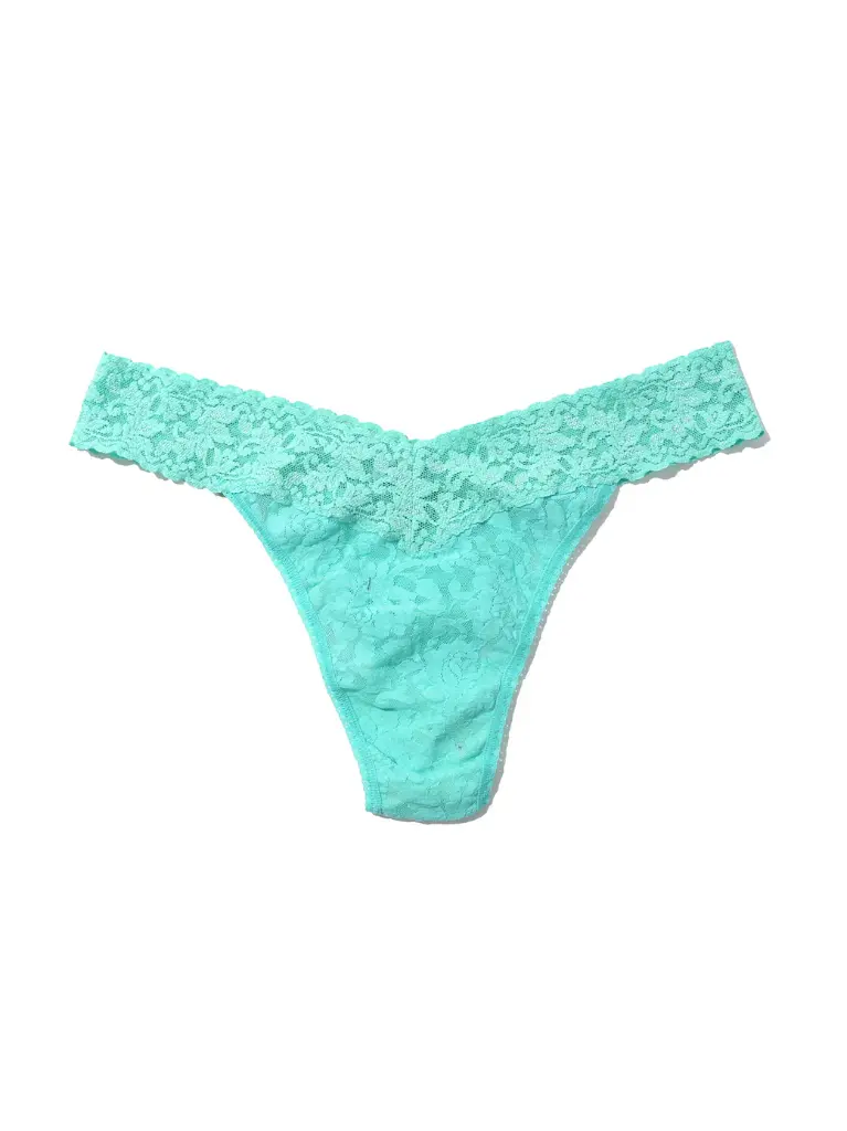 String dentelle stretch HANKY PANKY "Original Rise Thong" 4811P - Sea You Later Green STLG