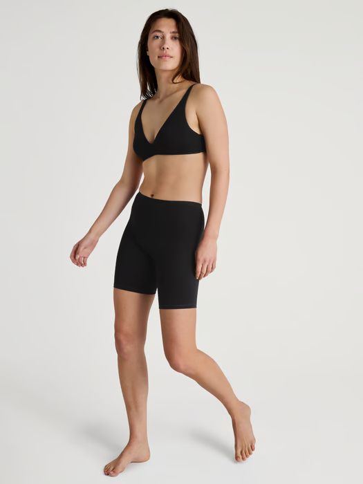 Culotte short à jambes moyennes 92% coton CALIDA "Natural Comfort" 26175 - Noir 992