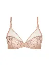 Soutien-gorge armature foulard plongeant SIMONE PERELE "Délice" 12X319 - Peau 709
