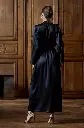 Peignoir long en soi MARJOLAINE "Tracy" 3TRA2210 - Noir 0004