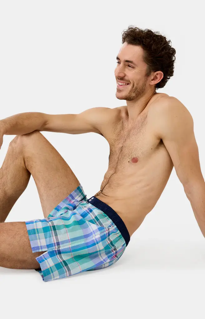 Caleçon américain homme avec maintien 100% coton bio ARTHUR "Le Club" CSP - Multi 1157E25
