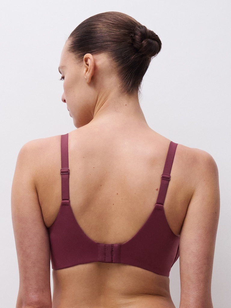 Soutien-gorge avec coques memory form enveloppant CHANTELLE EASY FEEL "Floral Touch" C94260 - Sienne 0K7