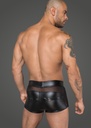 Boxer cuir sexy pour homme ouverture avant NOIR HANDMADE "H058"