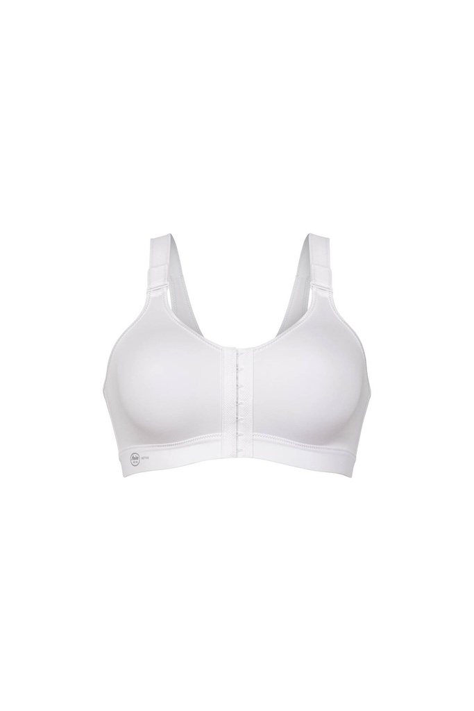 Soutien-gorge de sport sans armatures & fermeture avant ANITA ACTIVE Firm Support "Frontline open" 5523 - Blanc 006