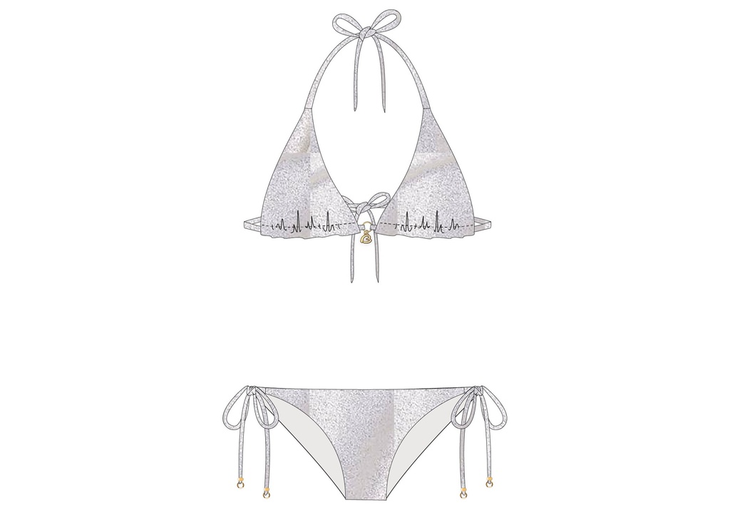 Bikini 2 pièces à nouer BANANA MOON "Cricomassa Lightning" - Doré MGA30