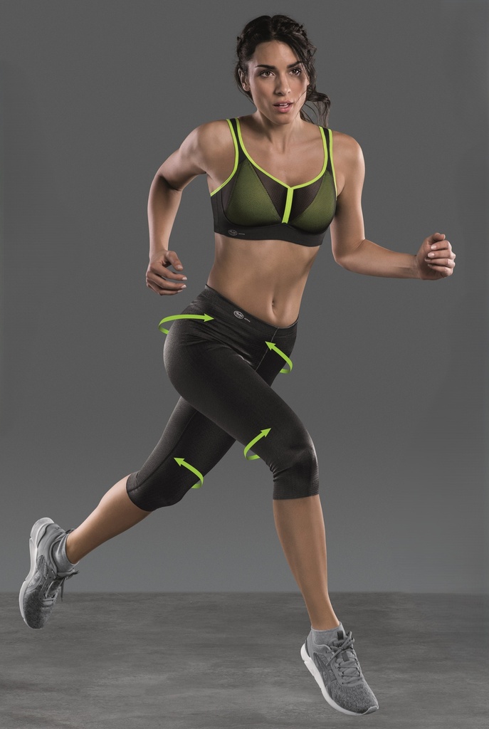 Legging de sport 3/4 massant & respirant ANITA ACTIVE "Sport Tights Massage" 1691 - Noir 001