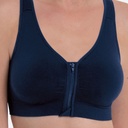 Brassière pour prothèses sans coutures à tirette ANITA CARE "Lynn" 5768X - Bleu Marine 380