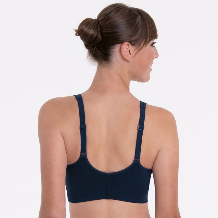 Brassière pour prothèses sans coutures à tirette ANITA CARE "Lynn" 5768X - Bleu Marine 380