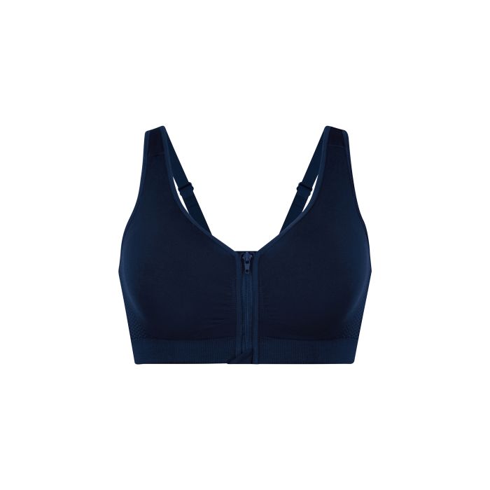 Brassière pour prothèses sans coutures à tirette ANITA CARE "Lynn" 5768X - Bleu Marine 380