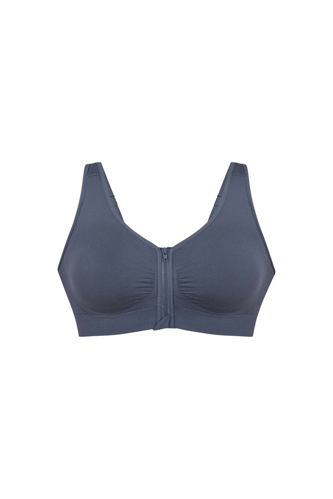 Brassière pour prothèses sans coutures à tirette ANITA CARE "Lynn" 5768X - Gris Obscur 469