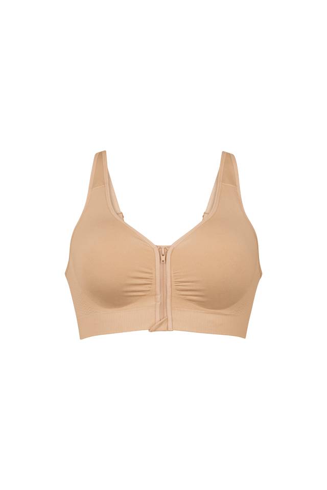 Brassière pour prothèses sans coutures à tirette ANITA CARE "Lynn" 5768X - Desert 753