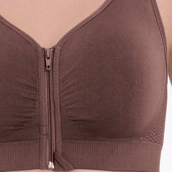 Brassière pour prothèses sans coutures à tirette ANITA CARE "Lynn" 5768X - Rose Framboise 769