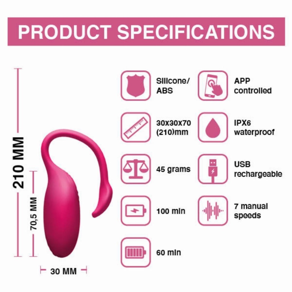 Vibromasseur controlé via app MAGIC MOTION "Flamingo"