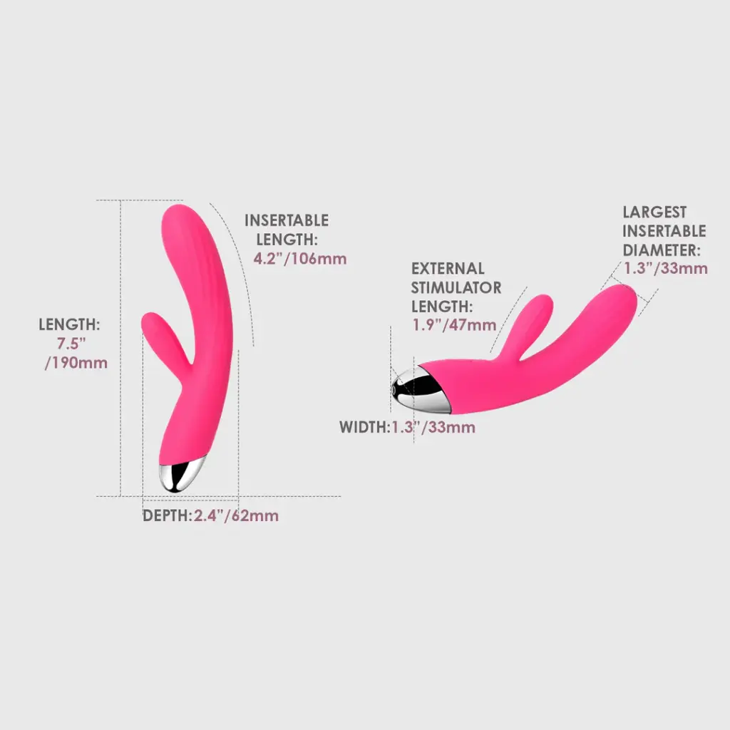 Vibromasseur double stimulation & chauffant SVAKOM "Angel" 