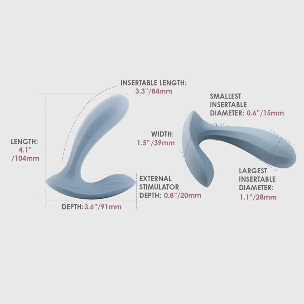Vibromasseur contrôlé via app & double stimulation SVAKOM "Erica" - Bleu 