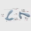 Vibromasseur contrôlé via app & double stimulation SVAKOM "Erica" - Bleu 