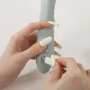 Vibromasseur contrôlé via app & double stimulation & tête chauffante SVAKOM "Chika" - Bleu Turquoise