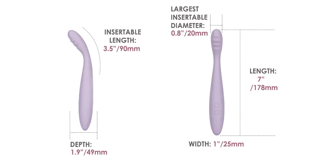 Vibromasseur point G fin & controlé via app & tête chauffante SVAKOM "Cici 2" - Lavande