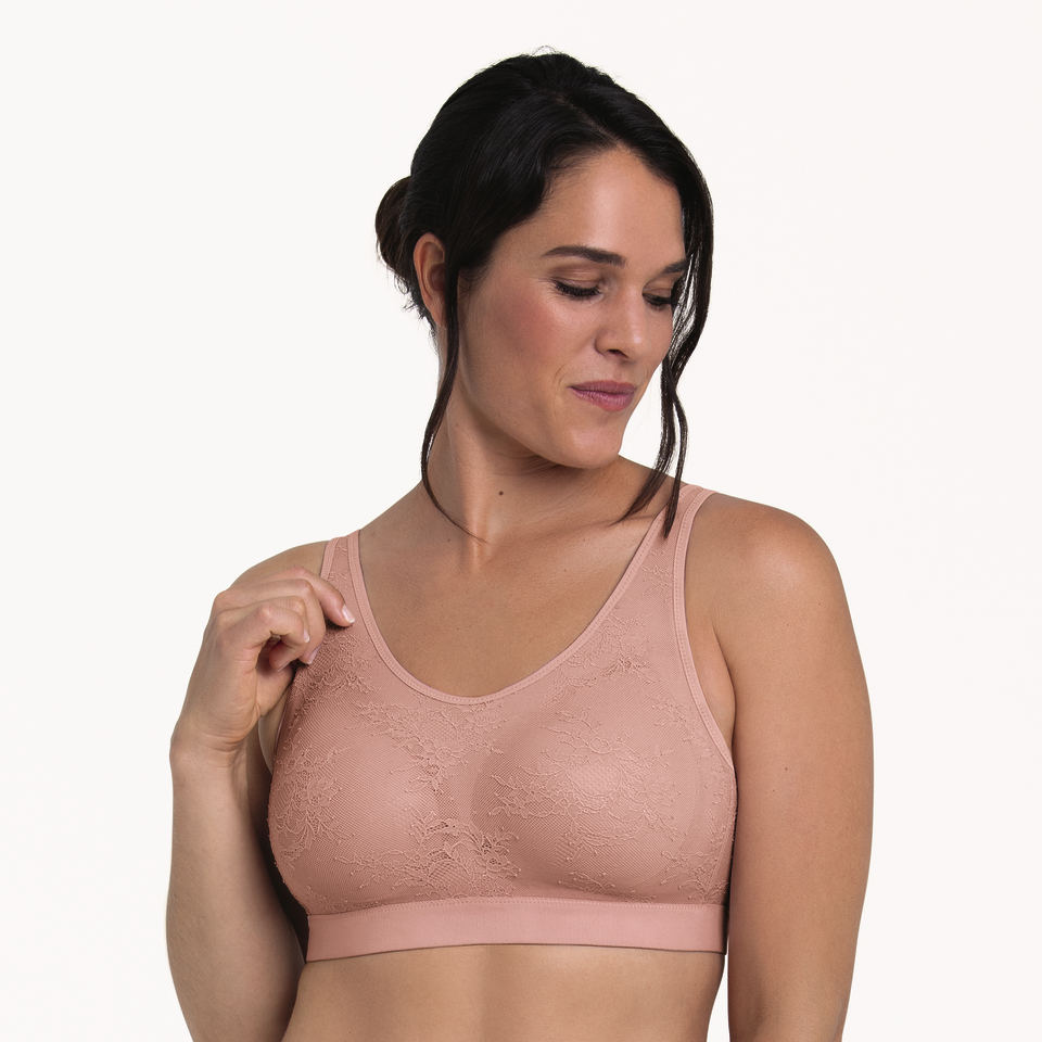 Soutien-gorge pour prothèse à coques sans armatures ANITA "Essential Lace" 4700X - Bois de Rose 596