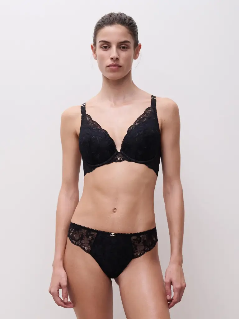 Soutien-gorge armatures push-up CHANTELLE "Muse" C19YNR - Noir 011 