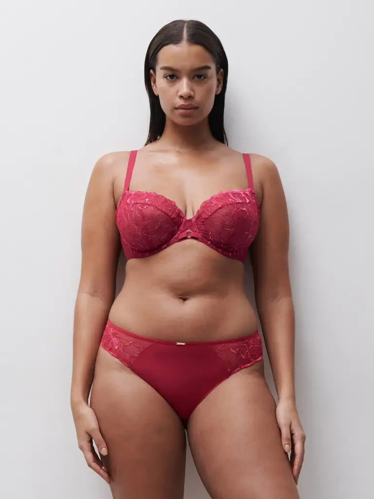 Soutien-gorge armaturé enveloppant CHANTELLE "Fleurs" C12M10 - Pomme d'Amour B01