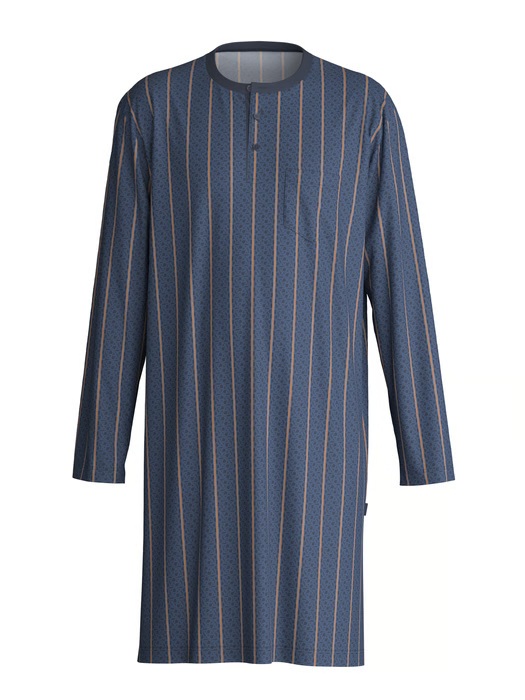 Chemise de nuit homme 100% coton bio CALIDA "Relax Imprint" 37685 - Insignia Blue 407