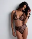 Culotte taille haute AUBADE "Crazy In Love" 5D94 - Satin Brown SATI