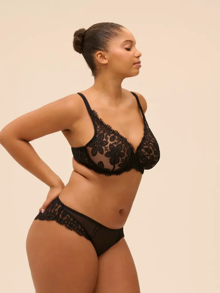 Soutien-gorge armaturé bijou amovible SIMONE PERELE "Précieuse" 1G3309 - Noir 015