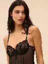 Body armaturé avec jarretelles amovibles SIMONE PERELE "Précieuse" 1G3510 - Noir 015