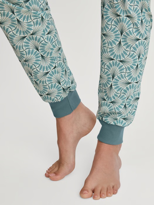 Pyjama dame CALIDA "Ornament Nights" 46554 - Smoke Blue