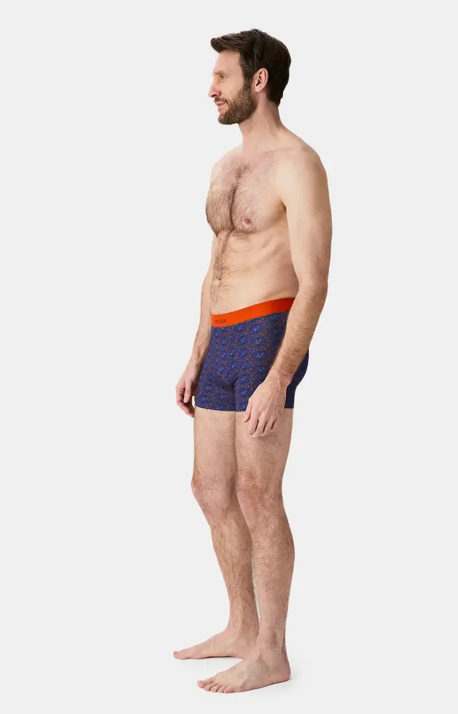 Boxer homme coton bio ARTHUR "Vélo" MAC - Marine Multi VELOPMT
