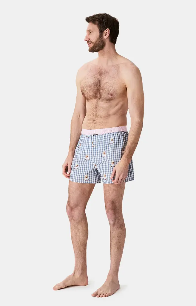 Caleçon américain homme avec maintien 100% coton bio ARTHUR "Le Club" CSP - Gris 1199H25
