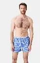 Caleçon américain homme avec maintien 100% coton bio ARTHUR "Le Club" CSP - Bleu Roi Pandastique 1189H25