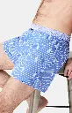 Caleçon américain homme avec maintien 100% coton bio ARTHUR "Le Club" CSP - Bleu Roi Pandastique 1189H25