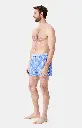 Caleçon américain homme avec maintien 100% coton bio ARTHUR "Le Club" CSP - Bleu Roi Pandastique 1189H25