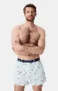 Caleçon américain homme avec maintien 100% coton bio ARTHUR "Le Club" CSP - Bleu Lagon 1174H25