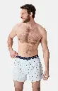 Caleçon américain homme avec maintien 100% coton bio ARTHUR "Le Club" CSP - Bleu Lagon 1174H25