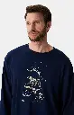 Chemise de nuit homme TU maxi T-shirt ARTHUR "Nuit Polaire" MSW - Marine POLAH25
