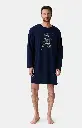 Chemise de nuit homme TU maxi T-shirt ARTHUR "Nuit Polaire" MSW - Marine POLAH25