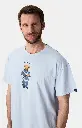 Chemise de nuit homme TU maxi T-shirt ARTHUR "Esprit Livre" MTU - Bleu Ciel BOOKH25