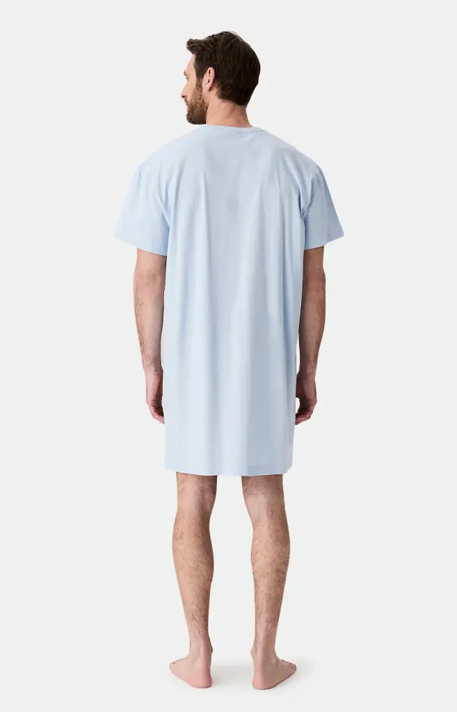 Chemise de nuit homme TU maxi T-shirt ARTHUR "Esprit Livre" MTU - Bleu Ciel BOOKH25