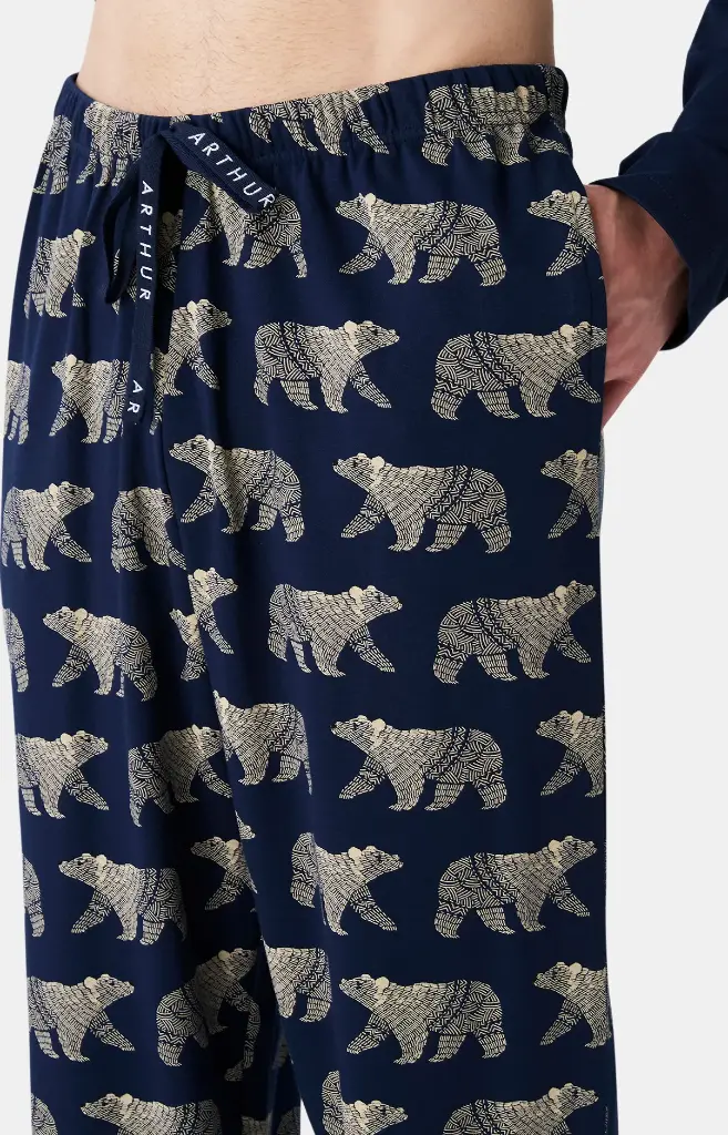 Pyjama long homme ARTHUR "Nuit Polaire" ZAC - Marine POLAH25